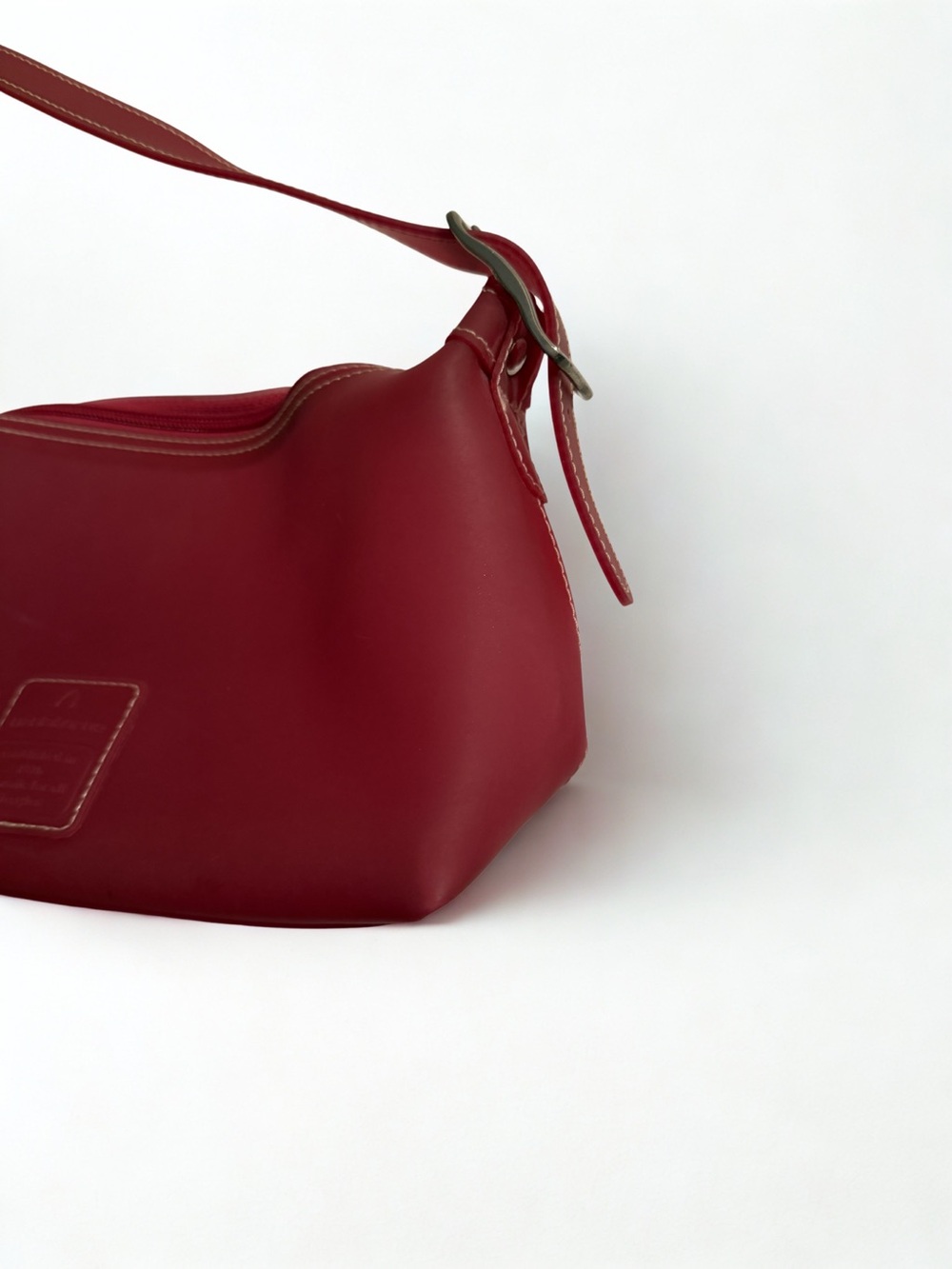 Pink vinyl Liz Claiborne shoulder bag - Picture 2 of 4